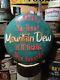 Vintage Old Embossed Mountain Dew Soda General Store Gas Station Sign Button