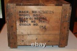 Vtg Antique Old Remington Typewriter Ship Crate Wood Wooden Box Advertising Sign