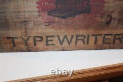 Vtg Antique Old Remington Typewriter Ship Crate Wood Wooden Box Advertising Sign