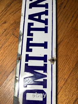 Vtg Antique Porcelain Sign No Admittance Orig. Old Industrial Shop Subway 23