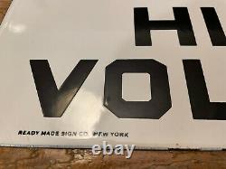 Vtg Danger High Voltage Electric Power Ready Made Sign Co NY Antique 1930s OLD
