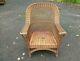 Wicker Arm Chair Natural Bar Harbor Antique Original Old Vtg Delivery Available
