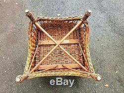 WICKER arm CHAIR natural BAR HARBOR antique ORIGINAL old vtg DELIVERY AVAILABLE