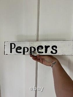 WONDERFUL Antique Rare Painted OLD DOUBLE SIDED WOODEN FARM MARKET SIGN AAFA