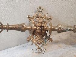 Wall candle holder sconce antique Victorian adjustable double arm