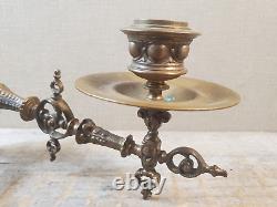 Wall candle holder sconce antique Victorian adjustable double arm