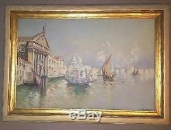 Well Listed Maria Gianni Venice Antique Oil Painting Old1900's