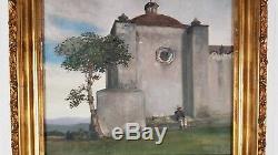 Will Jenkins American Antique 1908 Old Mission Guatemala Landscape Oil Painting