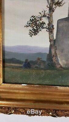 Will Jenkins American Antique 1908 Old Mission Guatemala Landscape Oil Painting