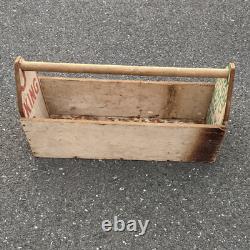 Wood Tool Carrier Made from Old Street Signs Make Do Antique Folk Art Circa 1950