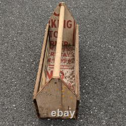 Wood Tool Carrier Made from Old Street Signs Make Do Antique Folk Art Circa 1950