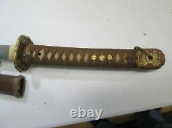 Ww2 Japanese Officers Sword Katana With Old Koto Norimitsu Signed Blade Minty