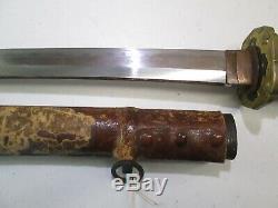 Wwii Japanese Army Samurai Sword With Scabbard Signed Kiyomitsu Old Blade #x17