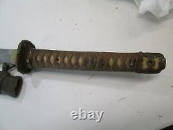 Wwii Japanese Officers Samurai Sword Signed With Unscabbard Old Long Blade #w10