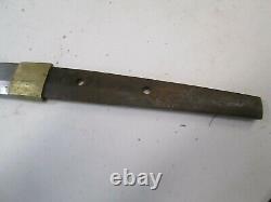 Wwii Japanese Officers Samurai Sword Signed With Unscabbard Old Long Blade #w10