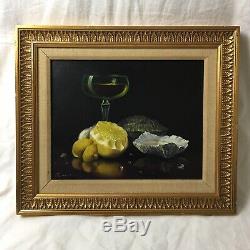 Zander, Old Later 20th C Still Life Oil Painting Antique Styled Gilt Frame